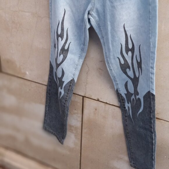 Edikted JEANS Women's Flame Leg NWT XL, High Waist 32" x 30" - Picture 2 of 15